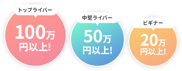 1ヶ月の収入イメージ